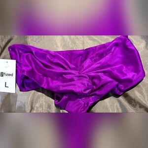 Fused Hawaii Jewel Purple Kona bikini Bottom L New rare color